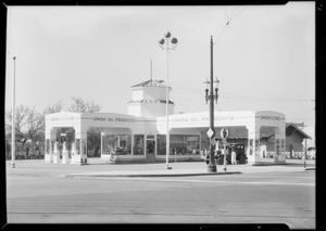 New station at East Florence Avenue and Pacific Boulevard, Huntington Park, CA, 1934