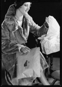 New shot of paper bag, Wholesale Paper & Twine, Southern California, 1930