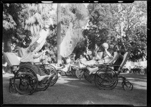 Children at Orthopedic Hospital playing games, Los Angeles, CA, 1932