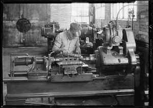 Linen machines for editorial release, Southern California, 1932