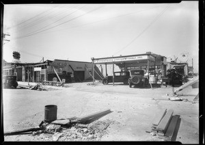 Western Auto Supply & Firestone Service Inc. damage to buildings, Compton, CA, 1933