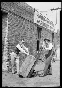 Velie car at Pacific-Southwest Warehouse Company, Los Angeles, CA, 1925