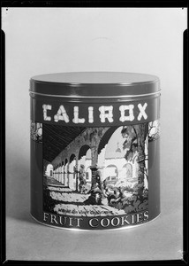 Can of Calirox cookies, Southern California, 1931