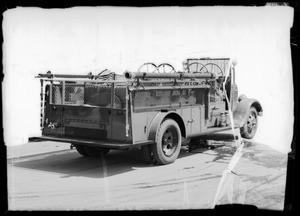 Angeles National Forest fire truck, Southern California, 1936