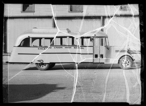 Calexico Union High School bus, Southern California, 1936