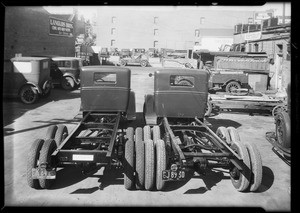 Ford 6 wheeler trucks, Southern California, 1931