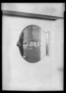 Installation, County Hospital, linen chutes, Los Angeles, CA, 1932