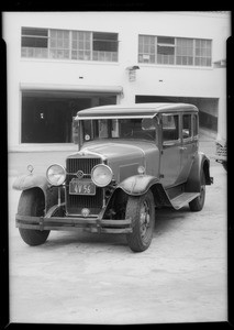 1929 La Salle sedan, John W. Young, owner & assured, Southern California, 1935