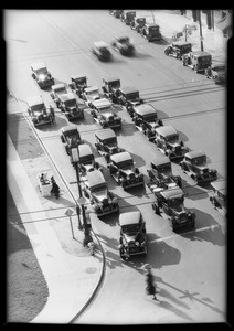 Wilshire & Western traffic and automobile graveyard, Southern California, 1932