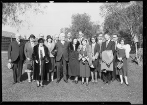 Group at breakfast club, Southern California, 1931