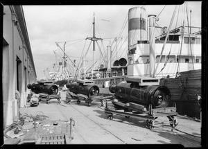 Large gas separators to South America, Southern California, 1930