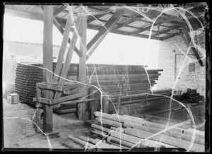 Crowded condition of pipe yard, Southern California, 1935