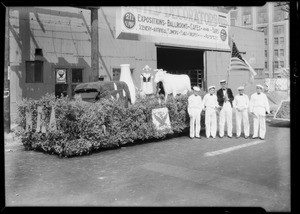 Float in National Recovery Administration parade, Los Angeles, CA, 1933