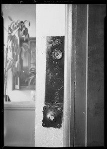 Electric Ray device in doorway, Southern California, 1932