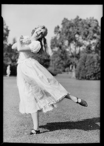 Green and attendants of 'Legend of the Pool' at Exposition Playground, Los Angeles, CA, 1932