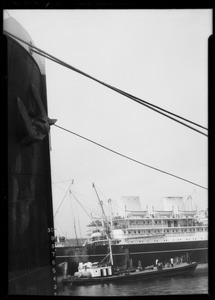 Boats at harbor, Southern California, 1935