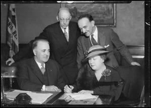 Mayor Shaw & Mrs. Irish, Southern California, 1935