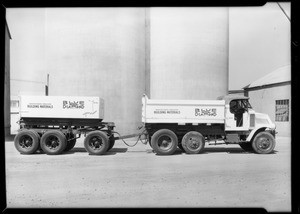 Dump truck and trailer, Southern California, 1931