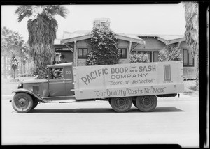 Pacific Door & Sash Company truck, Southern California, 1929