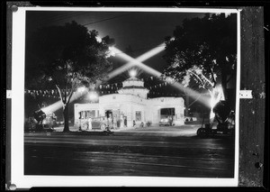 Night views of new station after retouching, Southern California, 1932