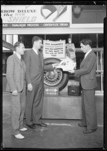 Frank Dillon Tire Co. publicity shots, Hood Tires, Southern California, 1934