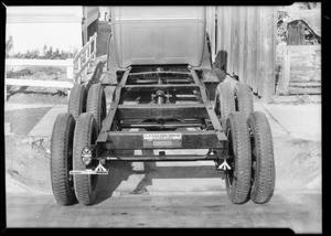 Chassis of truck, Langlois Brothers, Southern California, 1930