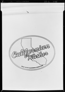 Thor Washer & closeup of label, Southern California, 1929