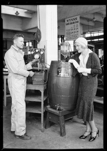 Battery water publicity, Southern California, 1931