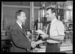 Ford winner in laboratory of Standard Oil Company, El Segundo, CA, 1934