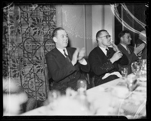 Candid shots at banquet and show, Southern California, 1936