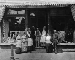 Posing in front of the Old J.W. Robinson Company Store (Mr. Robinson is on the right)