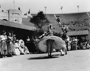 Mexican folk dancers performing at Coliseum