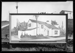 Oil paintings of houses, Southern California, 1928