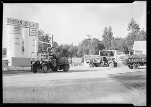 Union Oil Co. trucks, The White Co., Southern California, 1929