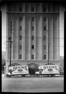 Bekins Storage electric sign, Southern California, 1926