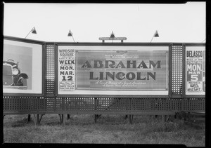 Billboard of Windsor Square Theater, Southern California, 1928