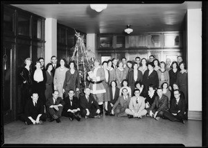 Christmas group in playground department, Los Angeles, CA, 1930