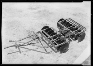 Disc harrow, Southern California, 1931