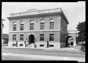 Police station on York Boulevard, Los Angeles, CA, 1929