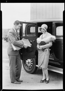 Sally Blane, seat covers, Southern California, 1930