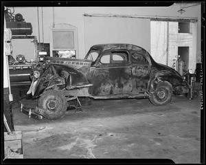 Wrecked Packard, Southern California, 1940