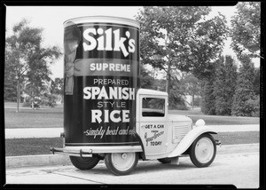 Spanish rice advertising car, Southern California, 1932