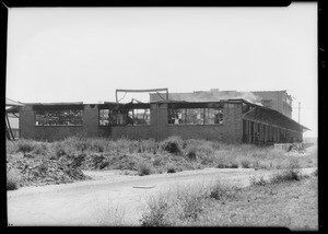 Warehouse fire, Southern California, 1933