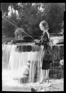 Trout fishing at Azusa, CA, 1931