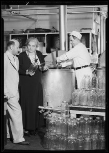 Preserved bottles & barber shop, Southern California, 1934