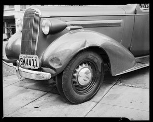 Mrs. M. Youngblood's Car - (Damage), 1234 East Foothill Boulevard, La Cañada Flintridge, CA, 1940