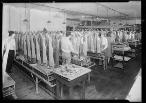 Interiors of plant, Mission Hosiery Mills, Southern California, 1931