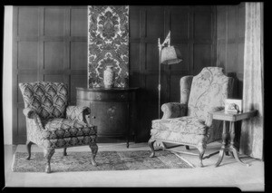 Furniture & radio shots, Southern California, 1929