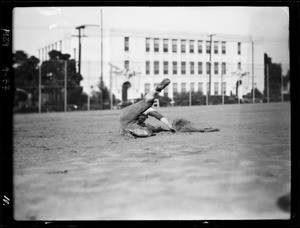 Publicity and action shots, police department football team, Southern California, 1929