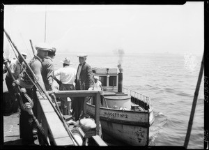 Fishing barge at Venice, Los Angeles, CA, 1925